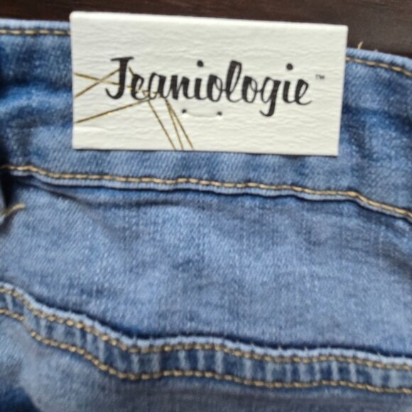 NWT Jeanology Long Maxi Slit Faded Denim Sexy Skirt Size L Spring Stretch Boho - Picture 11 of 11